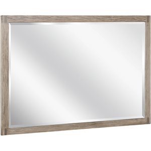 coaster smithson rectangular dresser mirror in grey oak