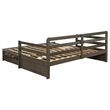 Sorrento 2-drawer Twin XL Daybed with Extension Trundle Grey
