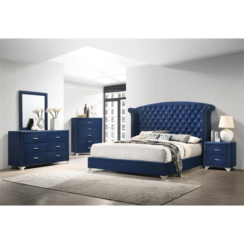 Melody 5-piece California King Bedroom Set Pacific Blue