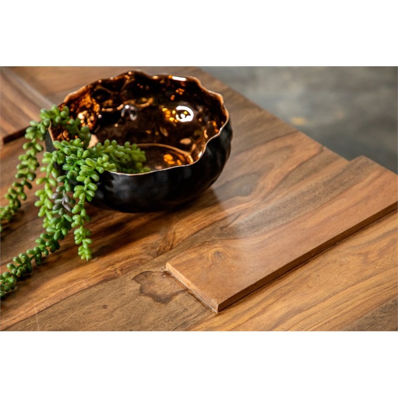 Samira Square Solid Wood Coffee Table Natural Sheesham