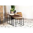 Belcourt 3-piece Square Nesting Tables Natural and Black
