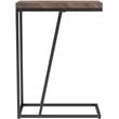 Sergio Engineered Wood C-Shaped Side Table Rustic Tobacco