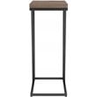 Sergio Engineered Wood C-Shaped Side Table Rustic Tobacco