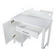 Elijah Vanity Set with Lighting & Stool White and Dark Grey