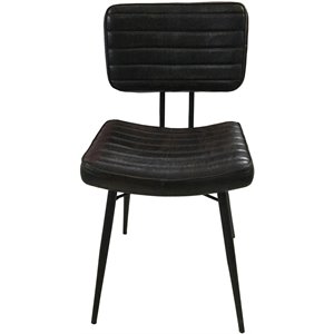 coaster partridge padded side chair in espresso and black