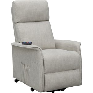 coaster power lift recliner with wired remote in beige