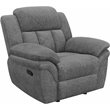 Bahrain Upholstered Glider Recliner Charcoal