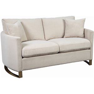 coaster corliss upholstered arched arms loveseat in beige