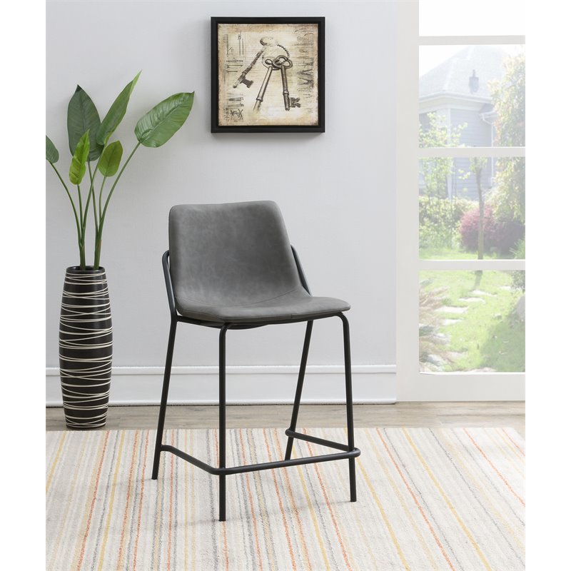 Earnest Upholstered Counter Chair Grey