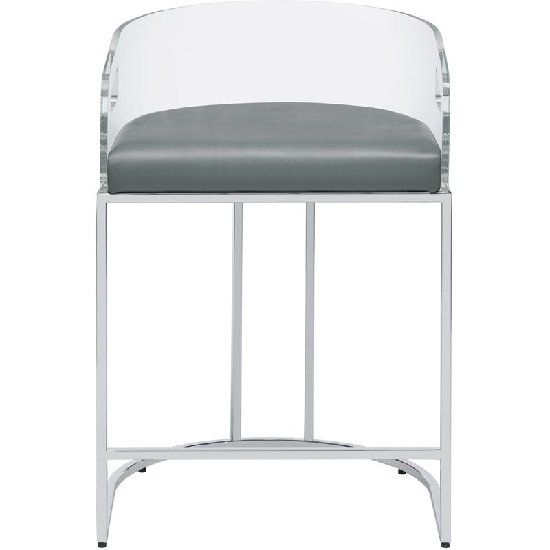 Thermosolis Clear Acrylic Counter Chair Chrome
