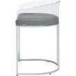 Thermosolis Clear Acrylic Counter Chair Chrome