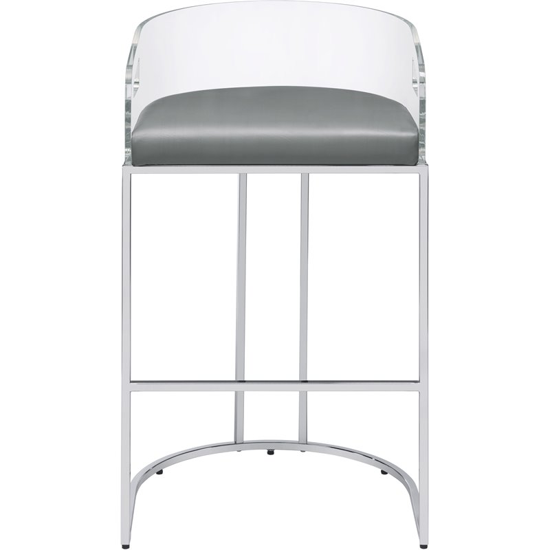 Thermosolis Clear Acrylic Bar Chair Chrome