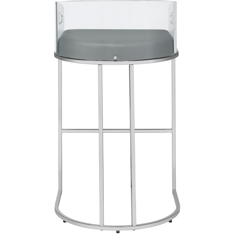 Thermosolis Clear Acrylic Bar Chair Chrome