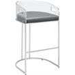 Thermosolis Clear Acrylic Bar Chair Chrome