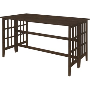 coaster carmina rectangular counter height table in brown