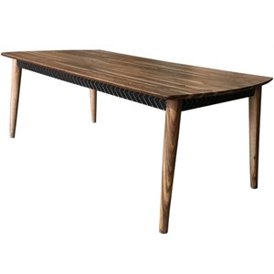 coaster partridge wooden dining table in natural sheesham
