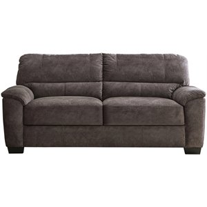 coaster hartsook upholstered pillow top arm sofa in charcoal grey