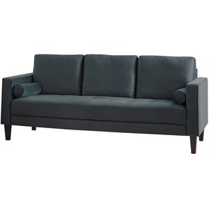 coaster gulfdale cushion back upholstered sofa in dark teal