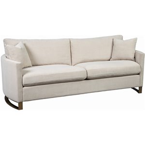 coaster corliss upholstered arched arms sofa in beige