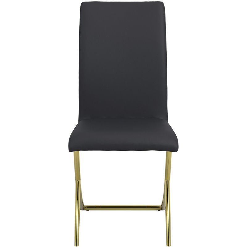 carmelia upholstered dining side chair black (set of 4)