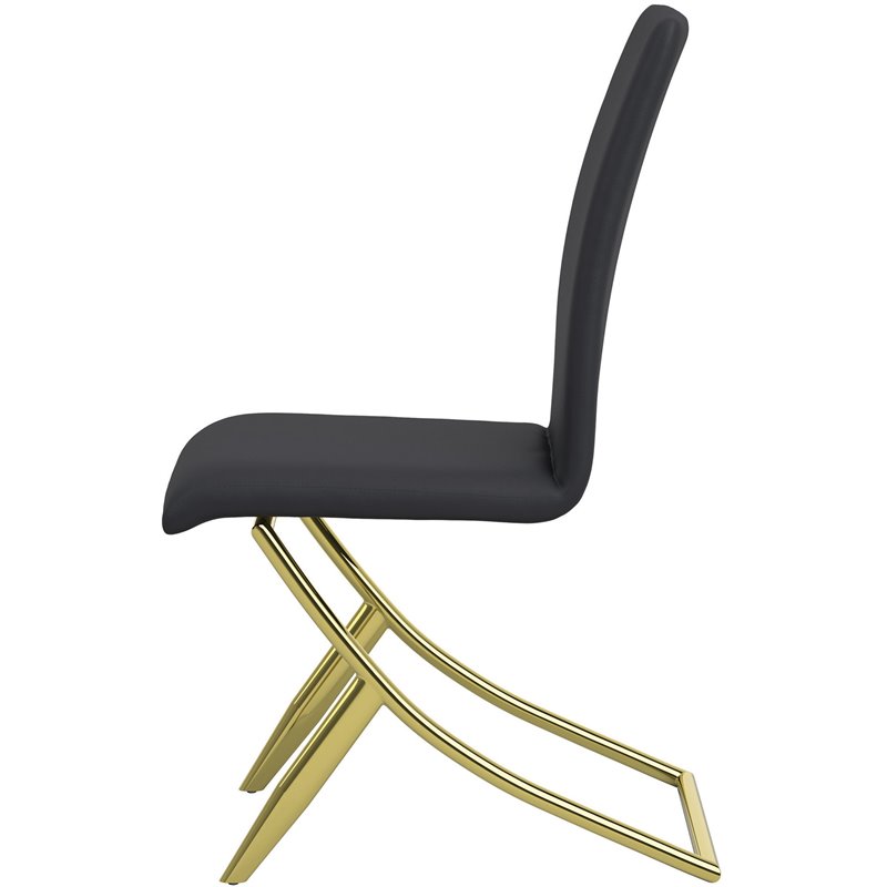 carmelia upholstered dining side chair black (set of 4)