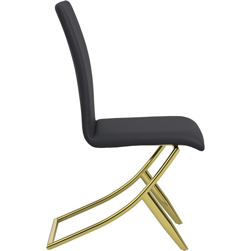 carmelia upholstered dining side chair black (set of 4)