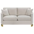 Corliss 2-piece Upholstered Arched Arm Sofa Set Beige