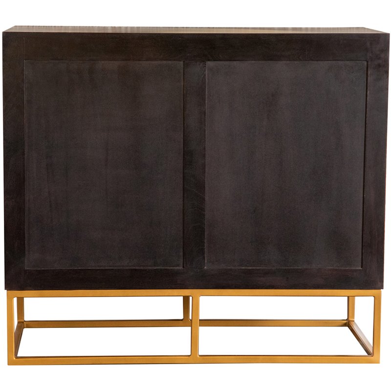 Zara 2-door 40-inch Wood Accent Storage Cabinet Black Walnut