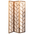 Mila 3-Panel Room Divider Folding Shoji Screen Walnut