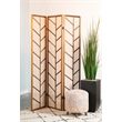 Mila 3-Panel Room Divider Folding Shoji Screen Walnut