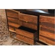 Zara 2-door 57-inch Wood Accent Storage Cabinet Black Walnut