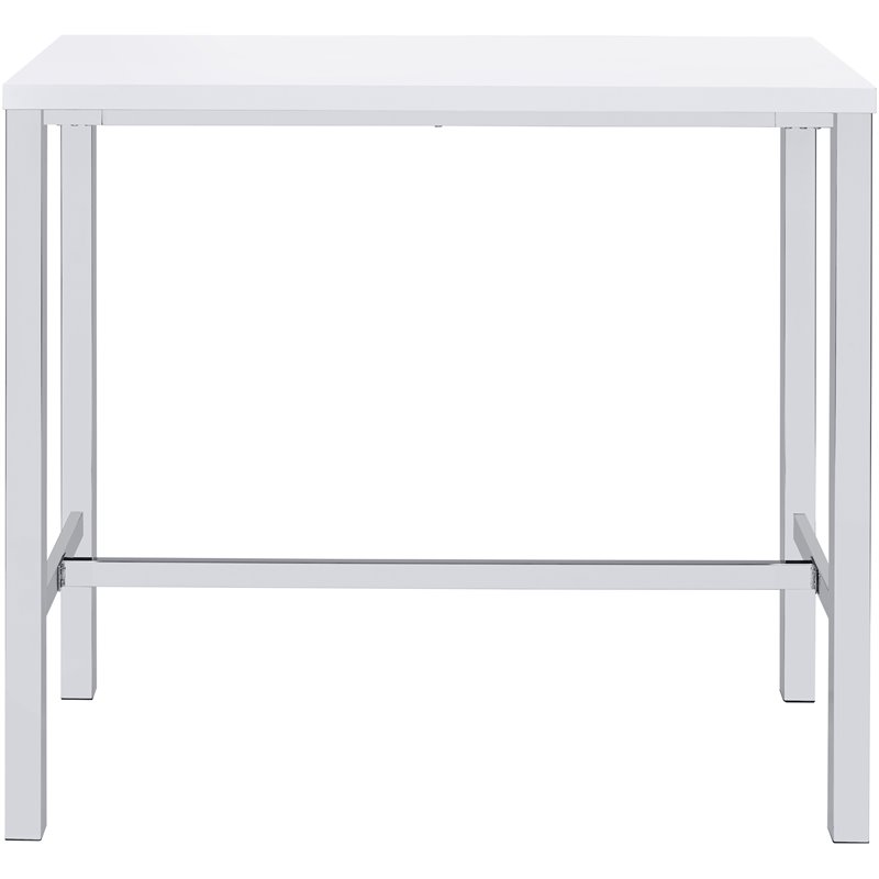 Natividad 5-piece Pub Height Bar Table Set White High Gloss