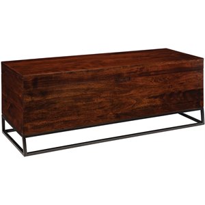 coaster rectangular accent bench in cinnamon