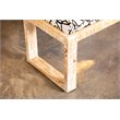Aiden Fabric Upholstered Accent Bench Distressed White