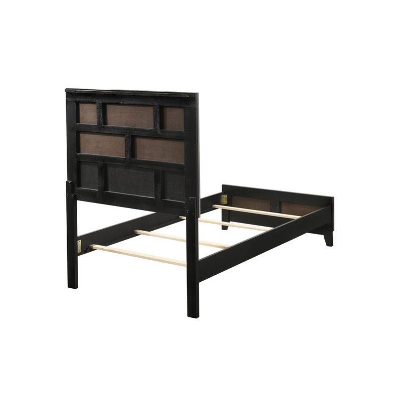 Watson Wood Twin Panel Bed Grey Oak