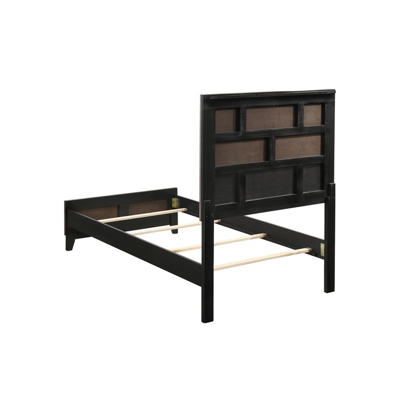 Watson Wood Twin Panel Bed Grey Oak