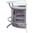 Dallas 3-piece Curved Freestanding Home Bar Cabinet Silver