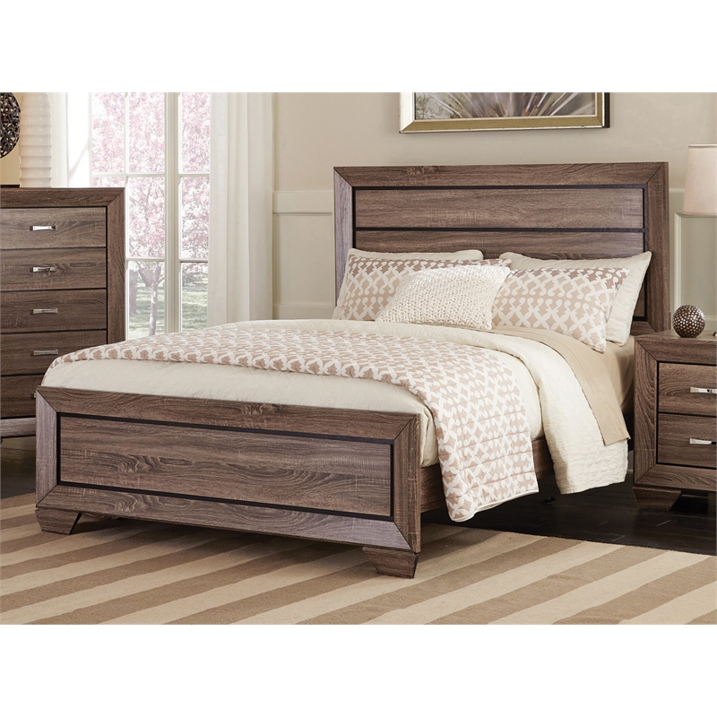 Kauffman 5-piece California King Bedroom Set Washed Taupe
