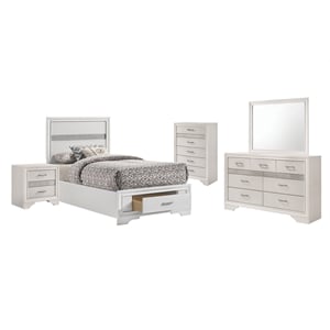 Miranda 5-piece Twin Bedroom Set White
