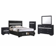 Miranda 5-piece Eastern King Bedroom Set Black