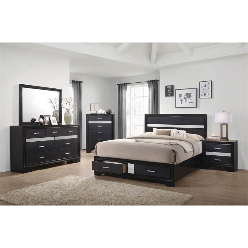 Miranda 5-piece California King Bedroom Set Black