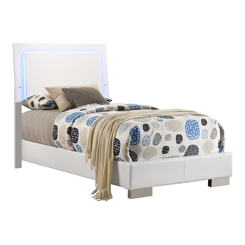 Felicity 5-piece Twin Bedroom Set White High Gloss