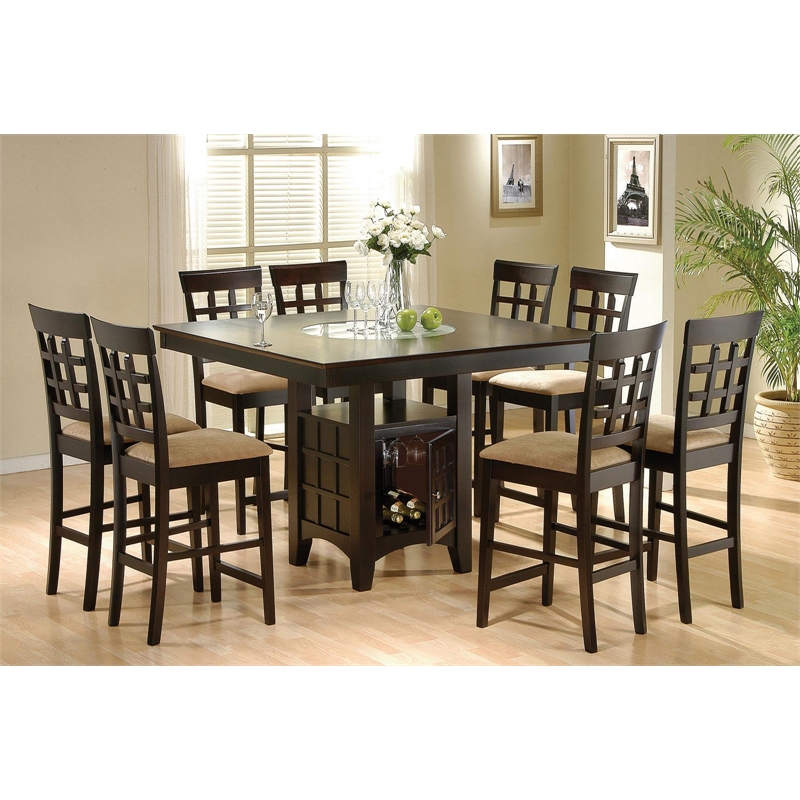 Gabriel 9-piece Square Counter Height Dining Set Cappuccino