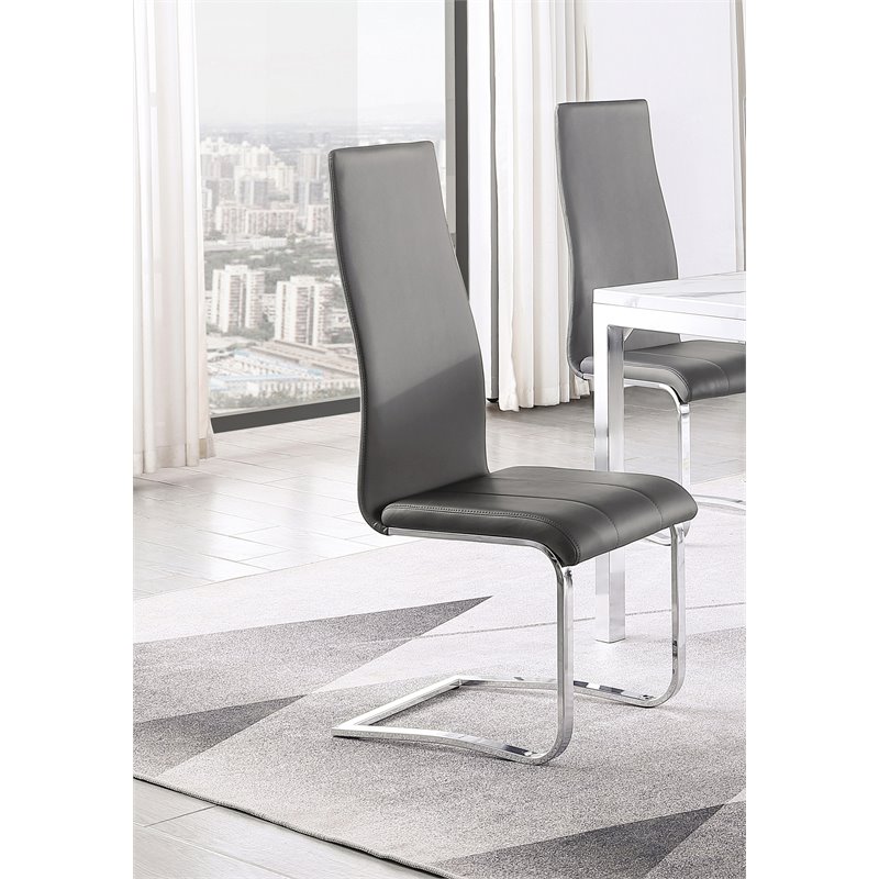 Montclair Upholstered Dining Side Chair Grey (Set of 4)
