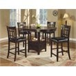 Lavon 5-piece Oval Counter Height Dining Set Espresso