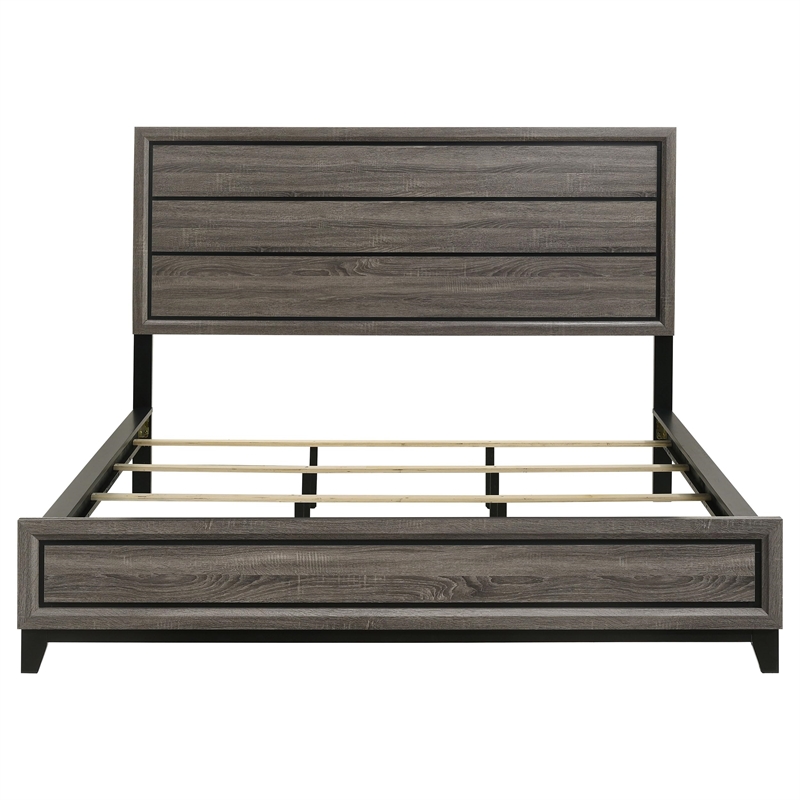 Watson Wood California King Panel Bed Grey Oak