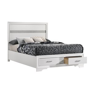 miranda full storage bed in white
