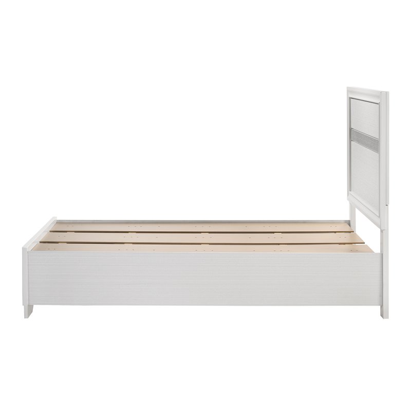 Miranda 51-inch Wood Twin Storage Panel Bed White