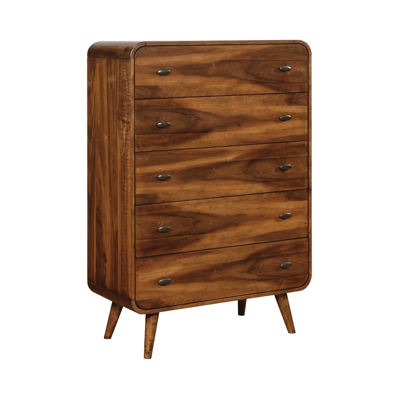 Robyn 5-piece Eastern King Bedroom Set Dark Walnut