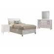Sandy Beach 4-piece Eastern King Bedroom Set Cream White